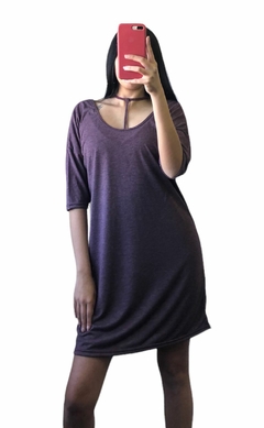 Vestido manga 3/4 cuello T en internet