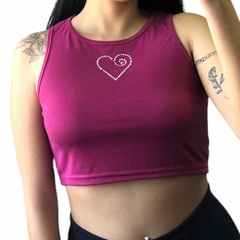 Top musculosa Strass Corazon