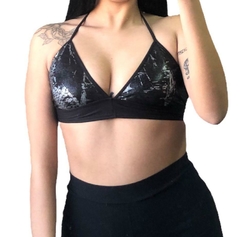 Top reptil plata con negro