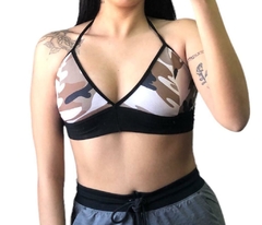 Top corpiño camuflado