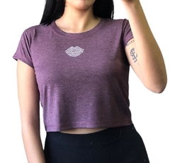 Top Remera Strass Labio - Bella Hechicera                                                                                                      