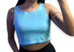 Top musculosa Strass Corazon - Bella Hechicera                                                                                                      