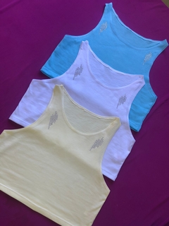 Top musculosa Strass doble rayo