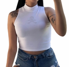 Top media polera strass varios diseños