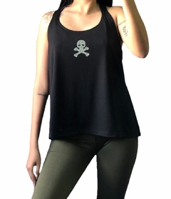 Musculosa strass calavera
