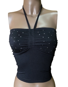 Top strapless strass