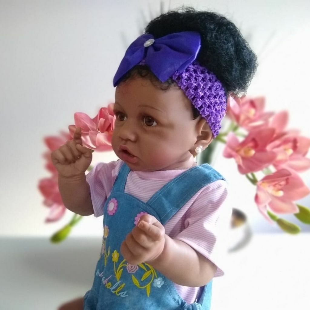 Bebe boneca reborn realista menina yasmin enxoval lilas sonho de crianca