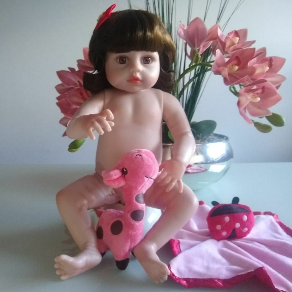 Bebê Reborn Silicone roupinha joaninha