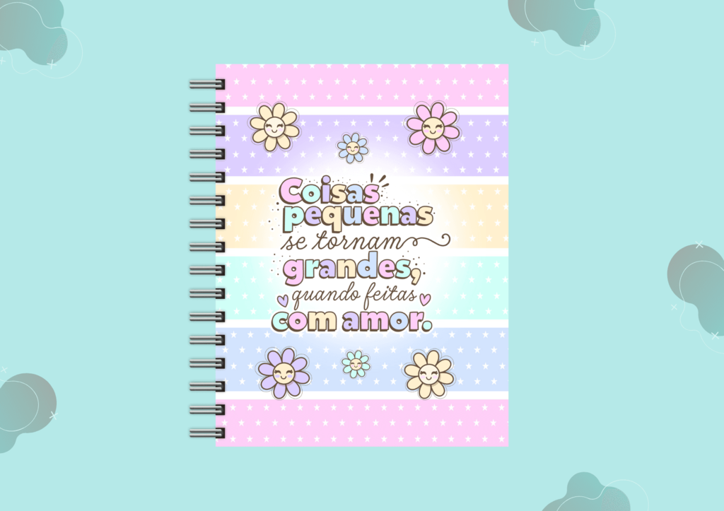 AGENDA PERMANENTE GRANDE o KAWAII - COISAS BEM LEGAIS