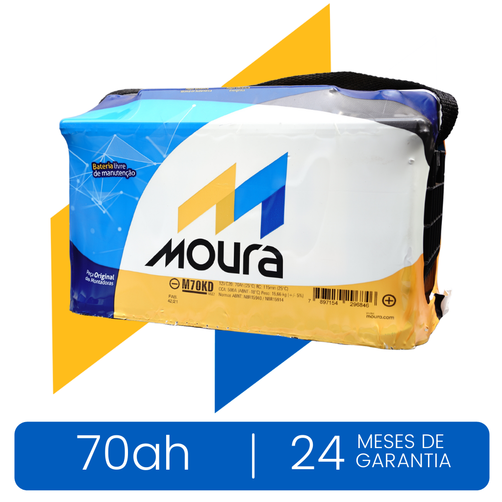 Bateria Moura Livre De Manutenção 12V 70Ah M70KD DODGE DURANGO