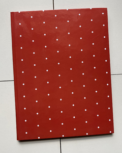 Cuaderno Tapa Dura Rayado Rojo Pintitas en internet