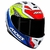 CAPACETE AXXIS DRAKEN TRACE BRANCO AZUL VERMELHO - G7 MOTOS