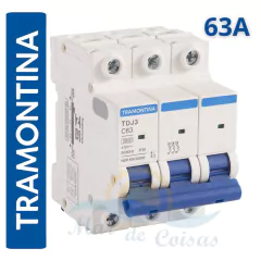 DISJUNTOR TRAMONTINA TRIPOLAR CURVA C 63A