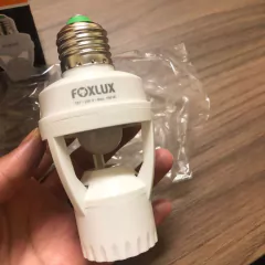 Sensor de presença com base E-27 com alcance de 360° 3 metros Foxlux - comprar online