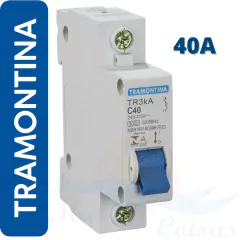 Disjuntor Tramontina Unipolar Monopolar Curva C 40A