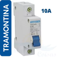 Disjuntor Tramontina Unipolar Monopolar Curva C 10A