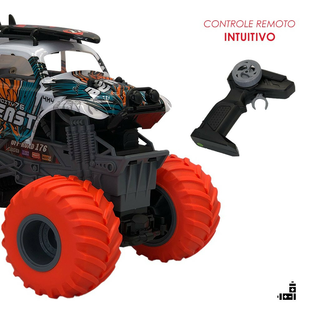 Carrinho Remoto Controle 4Ch 4X4 Off Road Truck