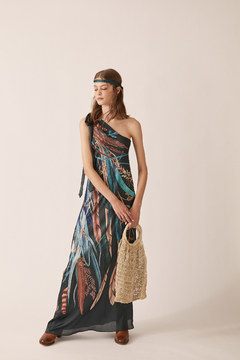 Iruya One Shoulder Long Dress - Word.s-mode