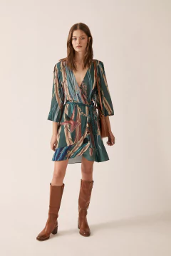 Iruya Wrap Short Dress
