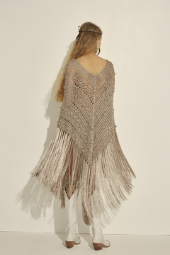 Crochet Long Triangle Poncho on internet