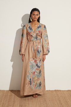 Uquia Wrap Long Dress - Word.s-mode