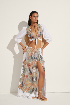 Uquia Wrap Tasseled Skirt on internet