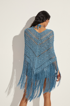 Image of Crochet Long Triangle Poncho