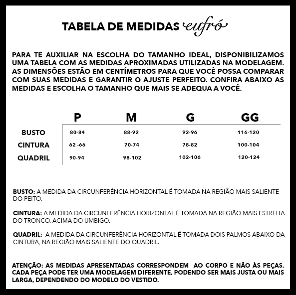 tabela de medidas