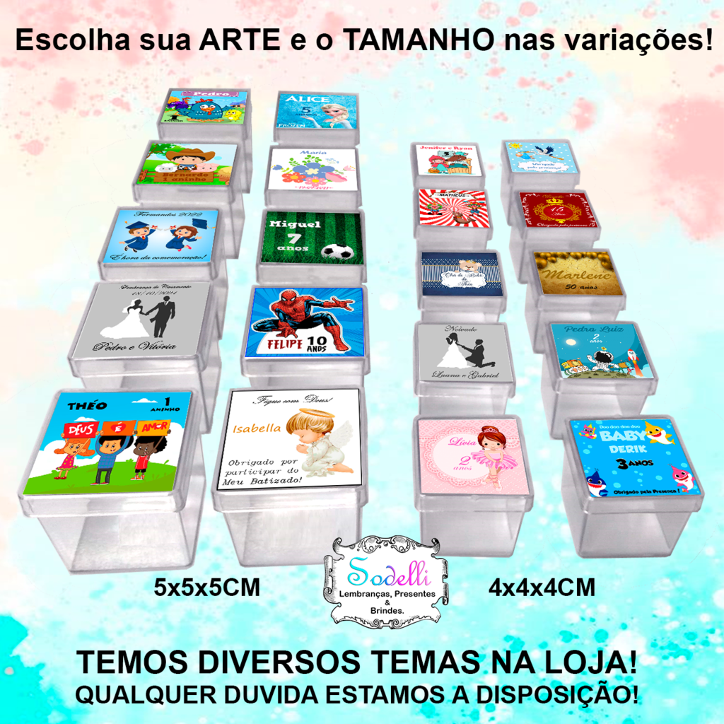 20 Lembrancinhas Pokemon - Caixinhas Acrílicas Personalizadas