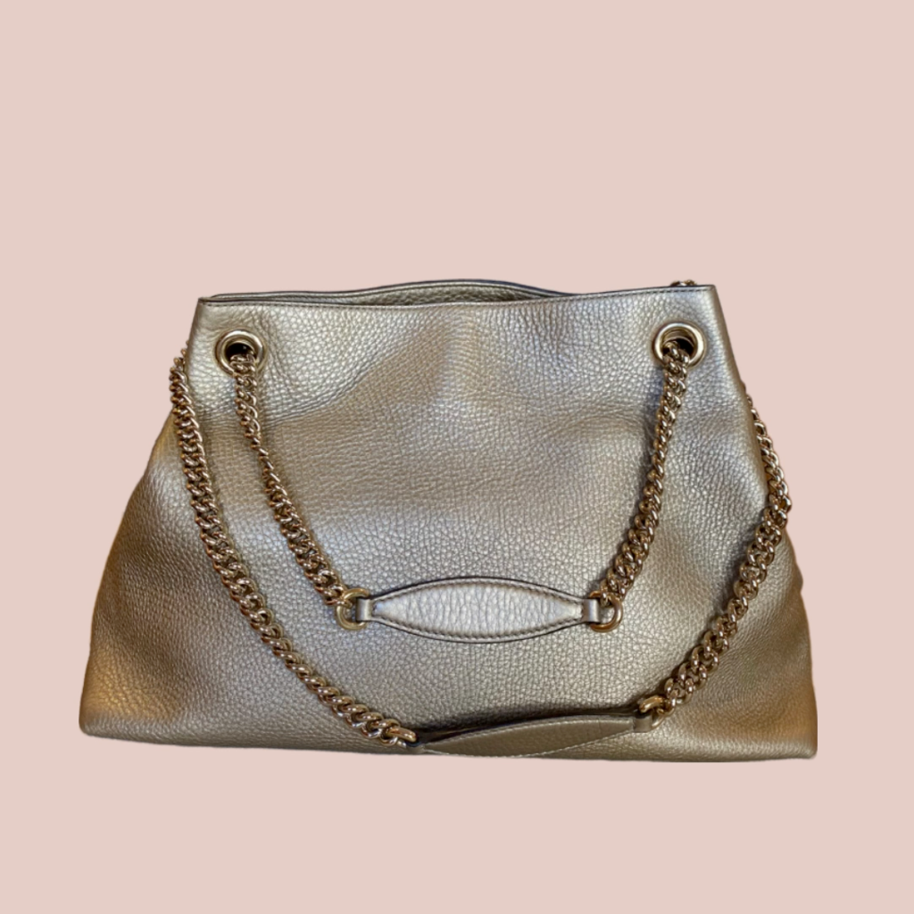 Bolsa Gucci Soho Chain Tote Nude