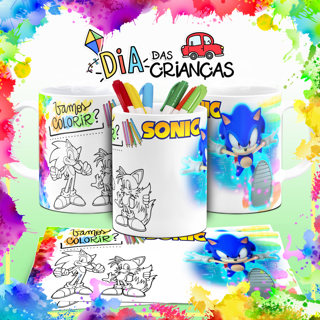 Caneca Personalizada Homem Aranha Para Colorir + Canetinhas