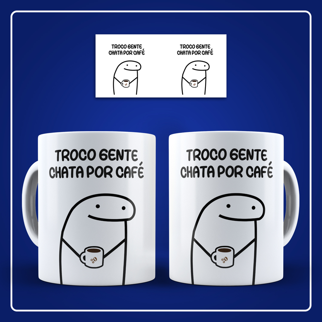 Caneca Flork meme divertida mae na volta a gente compra - Branco