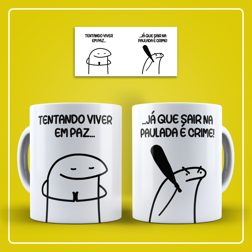 Caneca Meme Flork Dialogo