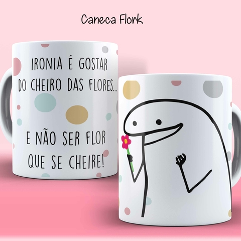 Caneca Meme Flork Dialogo