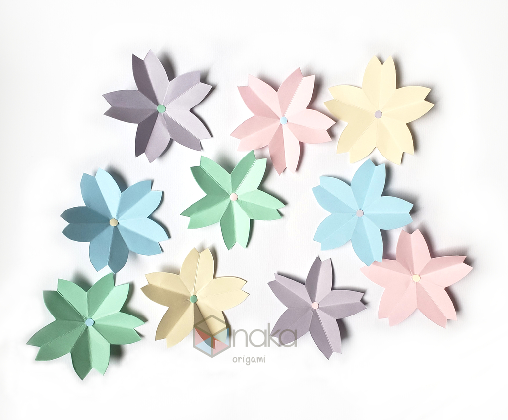Sakura Flor de Cerejeira de Origami - Naka Origami Sakura Flor de Cerejeira de Origami - Naka Origami