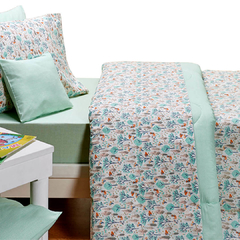 Sabana Infantil Twin Size Danubio Chicos 90x190 Cm 132 Hilos - tienda online