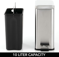 Cesto Tacho Basura 5 Lts Rectangular Acero Inoxidable - Lima Home
