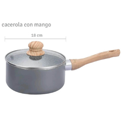 Bateria De Cocina Hudson 5 Pza Antiadherente Ceramico Granito - comprar online
