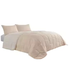 Acolchado Edredon Brick 1 y ½ Plaza Reversible + Funda de Almohada - Lima Home