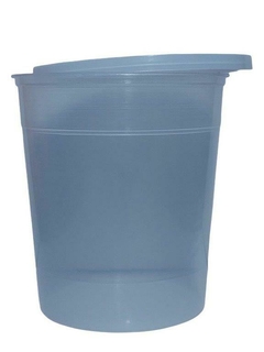 BOTE DE PLASTICO RIGIDO TRANSPARENTE MATE CON TAPA 1LT (1000ML)