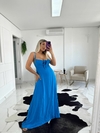 VESTIDO LONGO COM NO AZUL