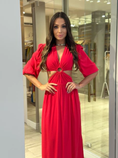 Vestido longo recortes - USE BARDONNI