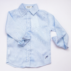 CAMISA LINHO INFANTIL AZUL BEBÊ