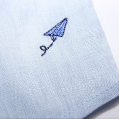 Imagem do CAMISA LINHO INFANTIL AZUL BEBÊ