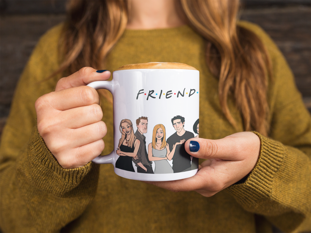 Caneca de Porcelana - Mais que amigos, Friends