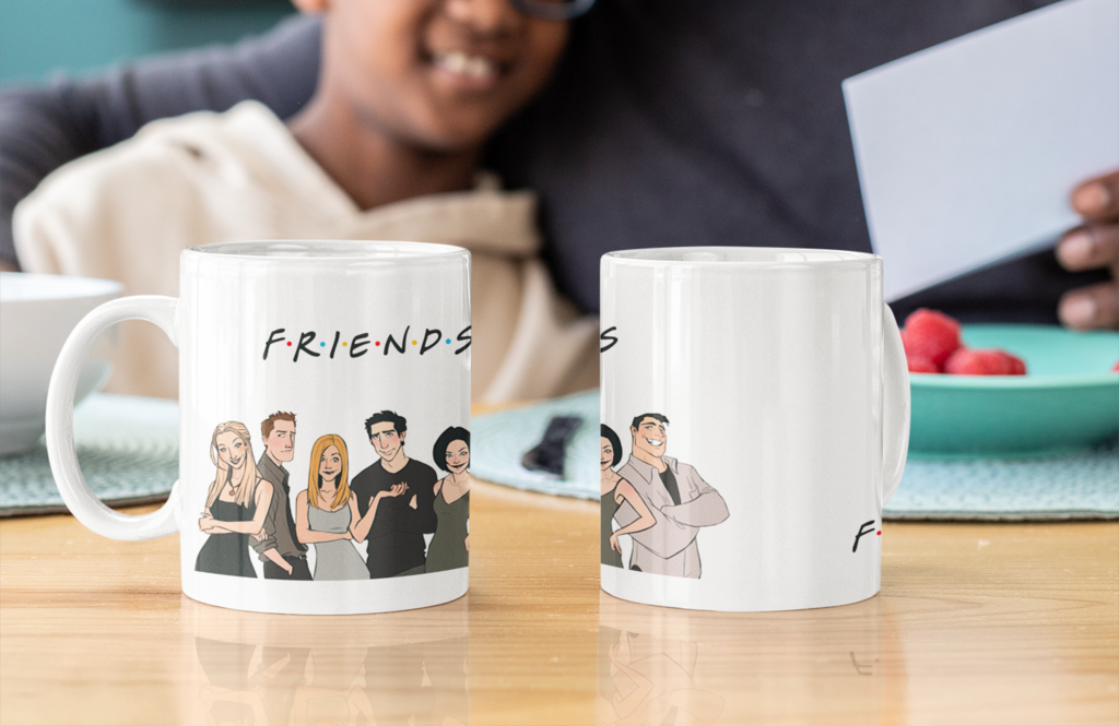 Caneca de Porcelana - Mais que amigos, Friends