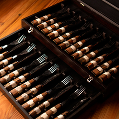Cuchillos Cajas Premium Ciervo y Madera 12 piezas - comprar online