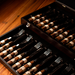Cuchillos Cajas Premium Ciervo y Madera 12 piezas en internet