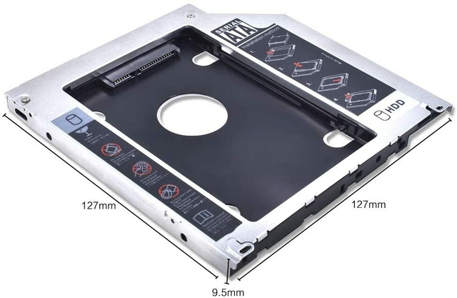 Caddy 9.5MM DVD RW Para Disco Duro 2.5" SATA (enclosure) | PCS FOR ALL SAS