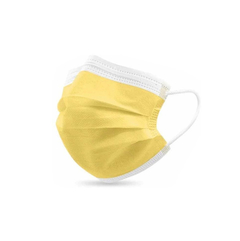 Barbijos pediátrico tricapa quirúrgico amarillo